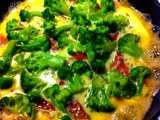 Omelette jambon de Parme et brocolis