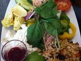 Salade  Hälsotallrik  : salade bonne santé à