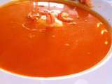  Soupe de tomates rôties et crevettes 