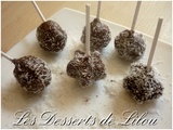 Cake pops chocolat et noix de coco