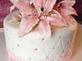 Gâteau cake design fleurs de Lys