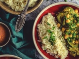Courgettes et pois chiches au curry