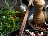 Salade de betterave et feta sauce balsamique
