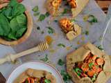 Tartes rustiques aux carottes, miel et curry