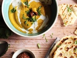 Velouté de chou-fleur et carottes au curry de Madras et crème de coco