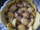 Tarte pommes/poires/chocolat au flan