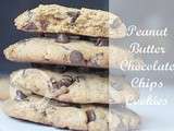 Peanut butter chocolate chips cookies : cookies au beurre de cacahuetes