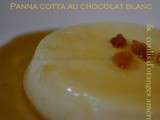 Panna cotta au chocolat blanc (avec agar agar) et coulis d'oranges amères