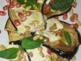 Aubergine grillées et yaourt au safran