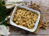 Crumble de poireaux, chèvre et noix
