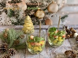 Verrines de homard, mangue et avocat