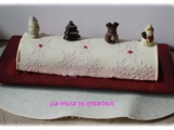 Bûche chocolat blanc framboise