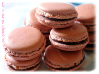 Macarons ganache chocolat fruits rouges