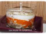 Oeufs cocotte haricots, coulis tomates, fromage