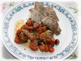 Rouelle de porc et ses petits légumes