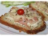 Tartines fromage poulet