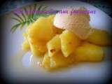 Ananas au gingembre flambée au rhum