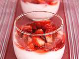 Crème prise coco-fraises-grenadine