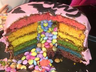 Rainbow Cake surprise 1 pot de Nutella