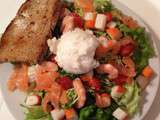 Salade océane, son sorbet citron et sa tartine de pain Poilâne - Lesgourmandisesdechoucha