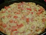 Omelette tomates champignons lardons