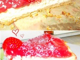 Cheesecake fraise - noix de coco