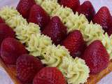 Tarte aux fraises / pistache de Michalak