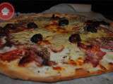 Pizza mozzarella charcuterie d’Olivier