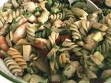 Salade de pâtes légère aux crevettes et légumes