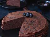 Gâteau de crêpes au chocolat intense