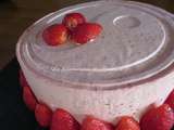 Rhubarbe-fraise, entremets léger et très frais