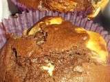 Muffins au Chocolat , pépites de chocolat blanc et Chamallow