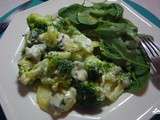 Gratin de brocoli au gorgonzola avec Qui Toque