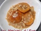 Abricots rôtis , crème à l'amaretto