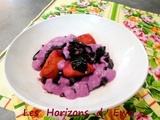 Chou rouge aux pommes et crème rose
