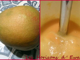 Compote de mangue, noix de pécan au caramel de fruits de la passion