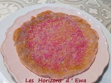 Crêpes au sucre rose