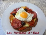 Crêpes légères aux poivrons grillés et chorizo