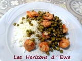 Crevettes aux petits pois de Nadine