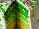 Layer cake multicolore, pour l'anniversaire d'un Olivier