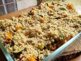 Crumble de potimarron et corugette au parmesan et à l'ail