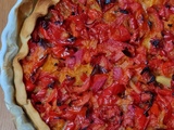 Tarte à la tomate et aux poivrons