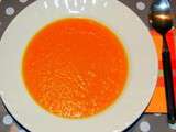 Velouté de carottes et potimarron aux agrumes et bergamote sans gluten ni produits laitiers