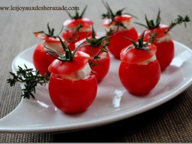 Recette Tomates cerises farcies pour l'apéritif 
