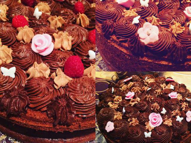 Gâteau au chocolat cake design décoration pâque et lapin pour anniversaire  - Les Macarons à la Chartreuse