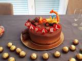 Gâteau cake design décoration chantier en pâte à sucre pour anniversaire