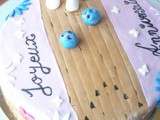 Gâteau cake design décoration Minnie en pâte à sucre pour anniversaire -  Les Macarons à la Chartreuse
