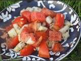 Salade pastèque / melon / tomates