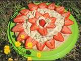 Tarte fraises / bananes avec Momo