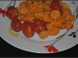 Wok de carottes / tomates cerises / lait de coco et curry